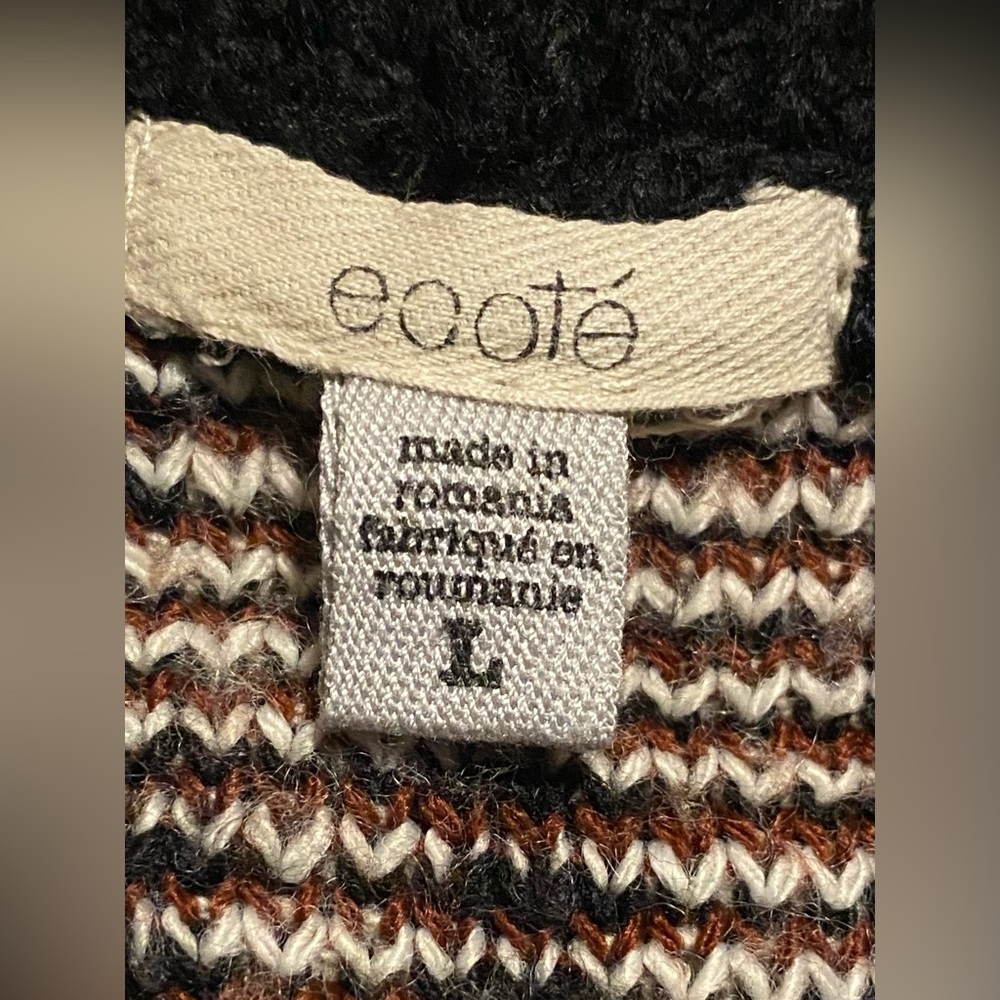 Ecote Urban Outfitter Open Front Cardigan Women Large Geometric Multicolor comfy - Picture 2 of 16
